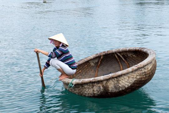 Woven Bamboo Basket Boat