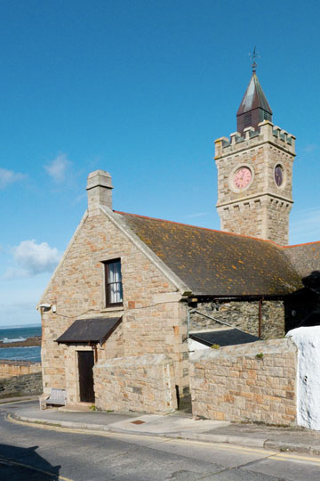 Clock tower near Porthleven Harbour