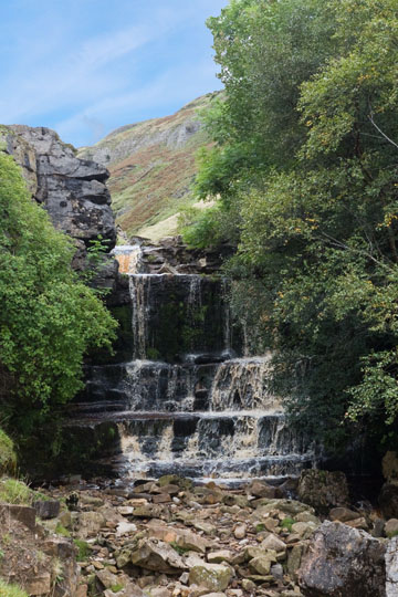 Waterfall near Swinner Gill Mill