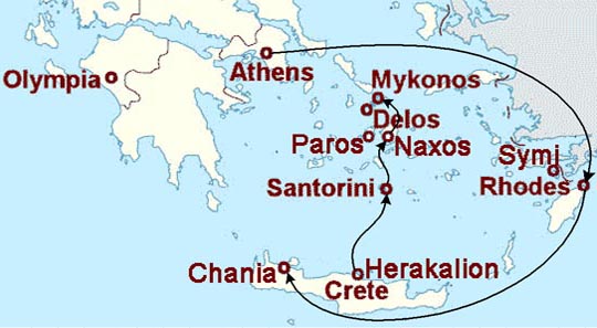 Greek Islands Map